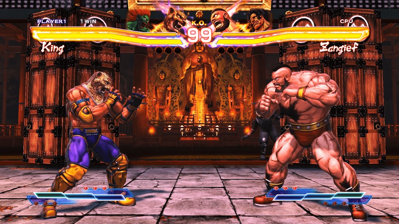 King & Blanka vs Zangief & Hugo (Hardest) - Street Fighter X Tekken