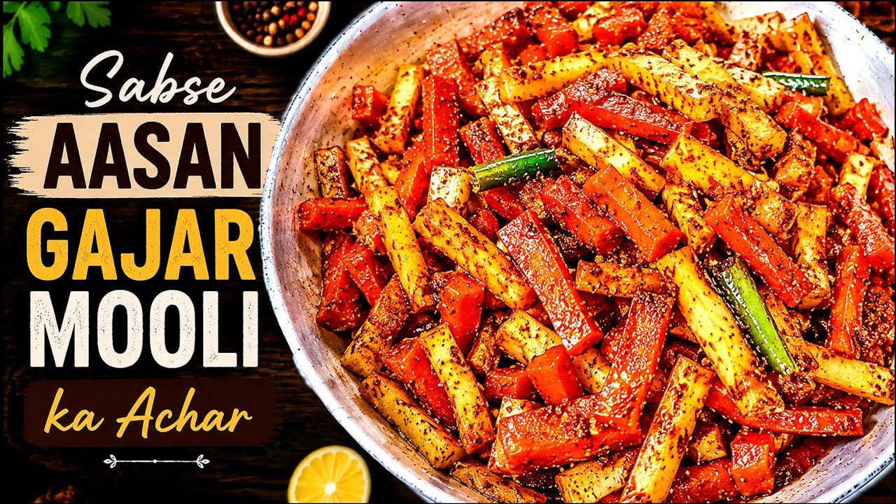 Gajar Mooli Pickle Recipe || गाजर मूली का स्वादिष्ट और एक दम आसानी से बन जाने वाला अचार 