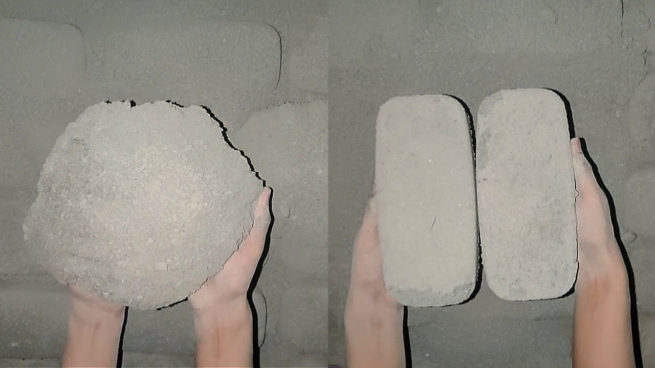 Relaxing satisfying Crumbling video of Grey Concrete full dry floor crumbling #asmr #satisfying