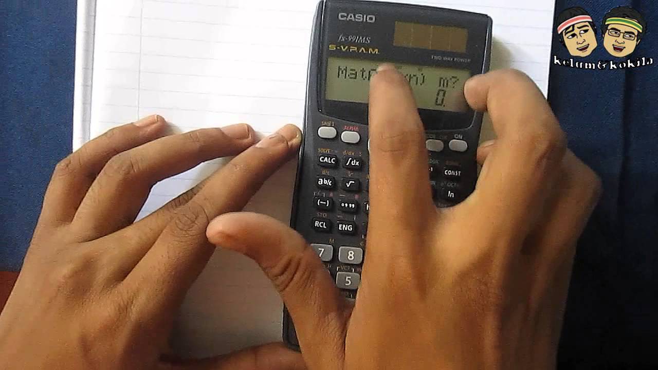 Calculating the Inverse of a Matrix Using a Calculator [Casio FX991MS]