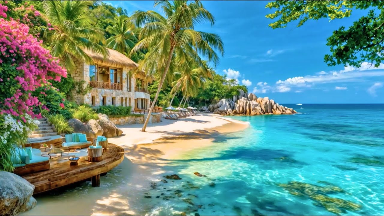 Bossa Nova on a Tropical Beach &ndash; Chill Brazilian Jazz & Ocean Sounds | Relax, Study,Dream & Escape🌊🎷