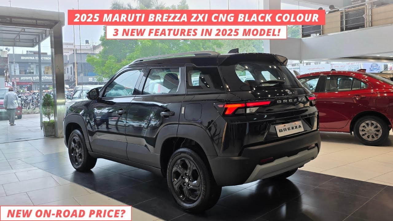 Updated Maruti Brezza ZXI CNG 2025 with 6 Airbags! Brezza ZXI Black colour 2025 | GA Automotive