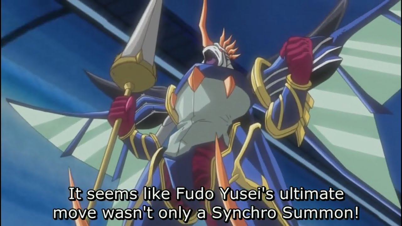 Yusei Fusion Summons Dragon Knight Dragoequites by combining Junk Warrior and Stardust Dragon!