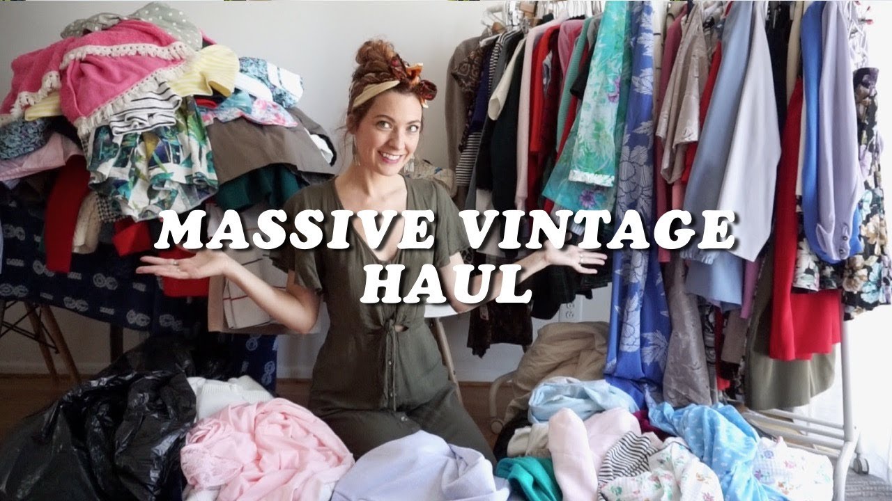 MASSIVE VINTAGE HAUL & Giveaway | The Biggest Haul of my Life | Tiny Acorn