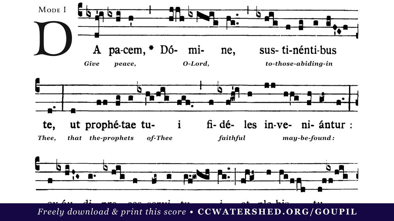 INTROIT • “Da Pacem” (18th Sunday after Pentecost)