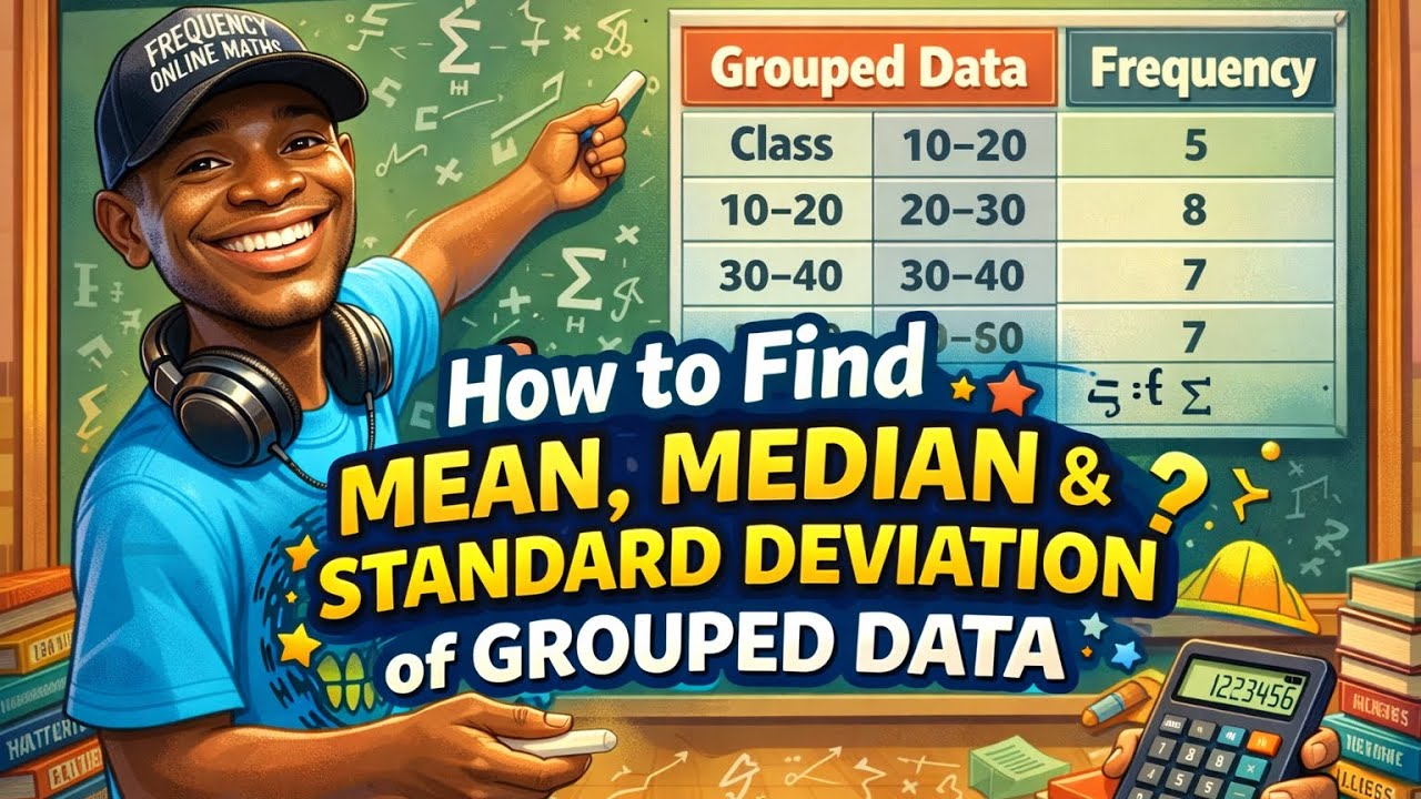 How to calculate mean ,median,mode of a grouped data