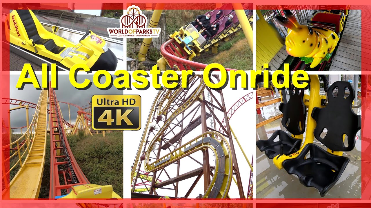 Schwaben Park ALLE Achterbahnen (Onride) Schwabenpark All Roller Coaster On-Ride (POV 4K) Force One