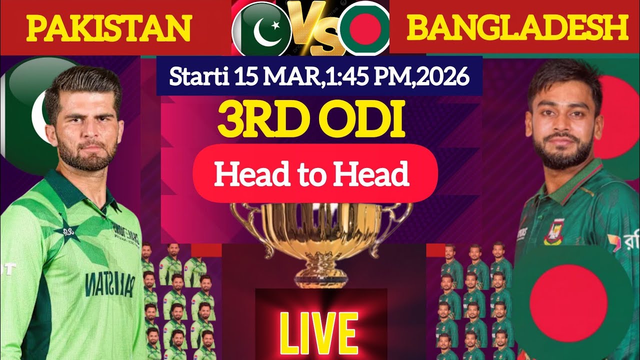 Pakistan vs Bangladesh 2026/pak vs ban 2026 3rd odi match/pak vs ban both team best Playing 11 