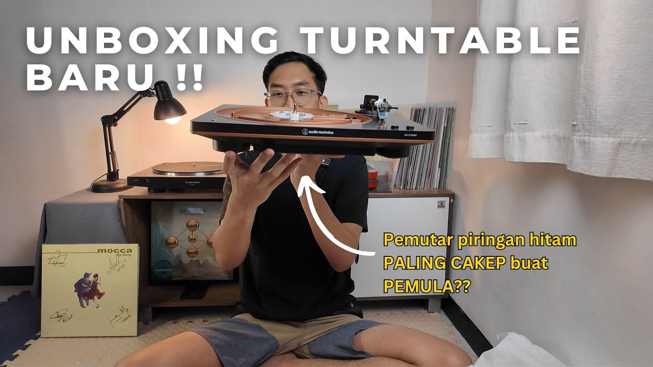 UNBOXING AUDIO TECHNICA LP70XBT DAN TUTORIAL PASANG TURNTABLE BARU