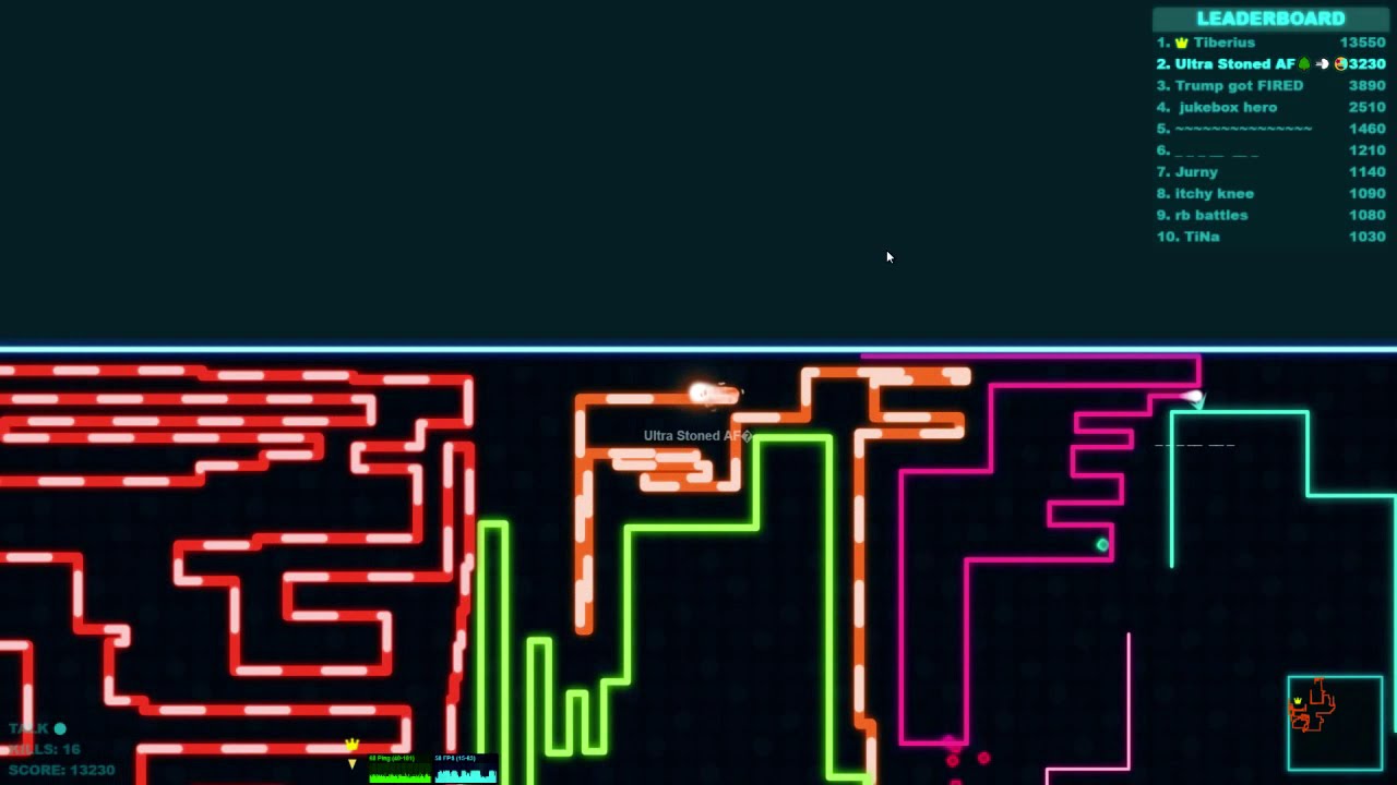 Powerline.io 36.5k Hunting Tiberius and then continued hunting while king