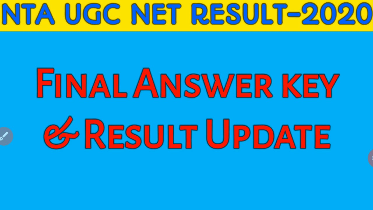 NTA UGC NET RESULT 2020/LATEST UPDATE