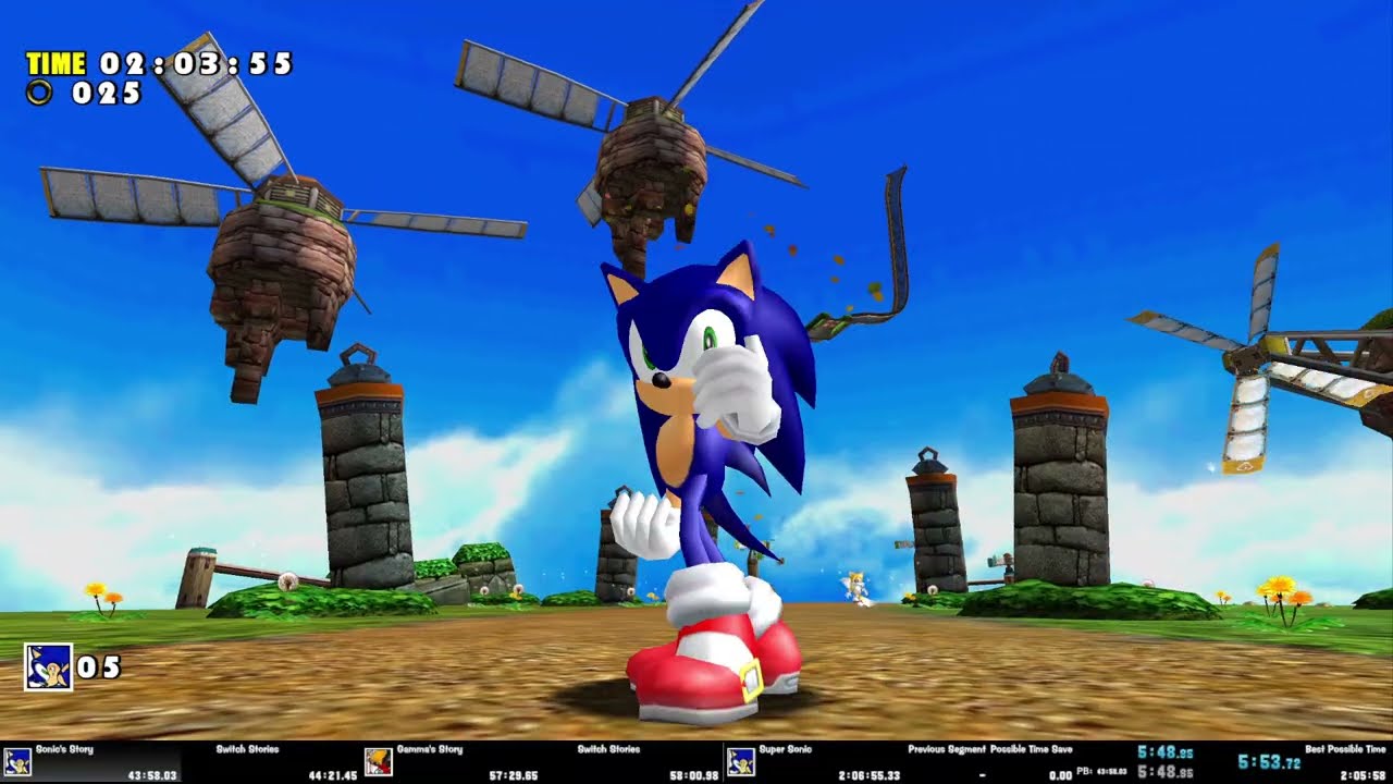 SADX All Stories Speedrun in 2:03:03.650 IGT / 2:04:54.733 RTA