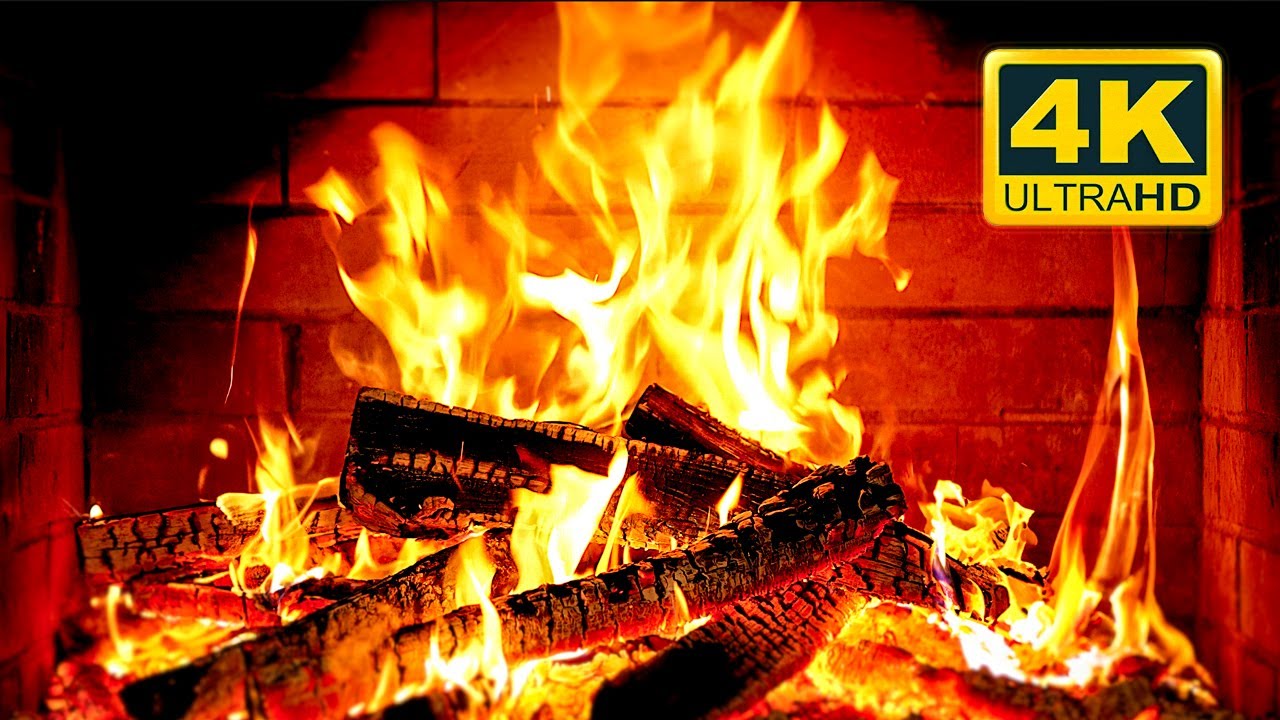 🔥 Cozy Fireplace 4K (12 HOURS). Fireplace with Crackling Fire Sounds. Crackling Fireplace 4K