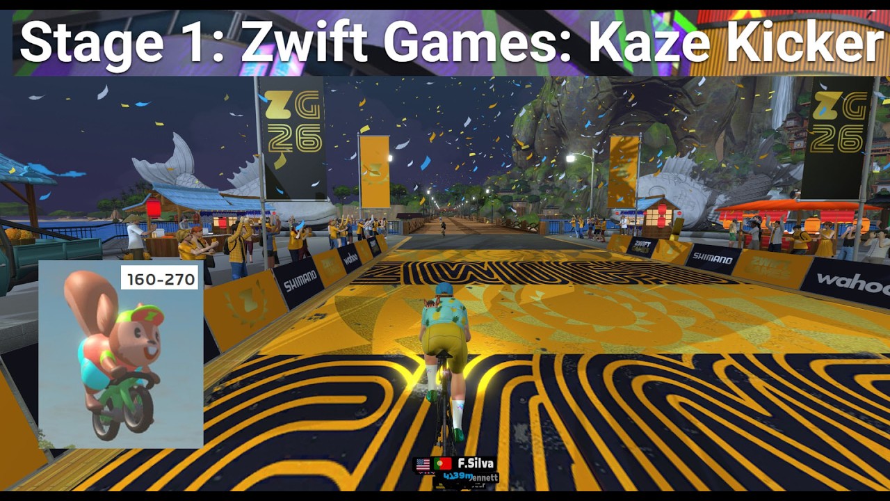Zwift Games 2026  Race 1 Kaze Kicker  160 ~270  18th feb