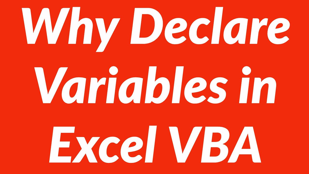 Why it is important to define variables with Dim in Excel VBA