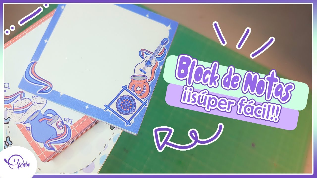 Haz tus BLOCK DE NOTAS sin maquinas, fácil y rápido!! 👌✨