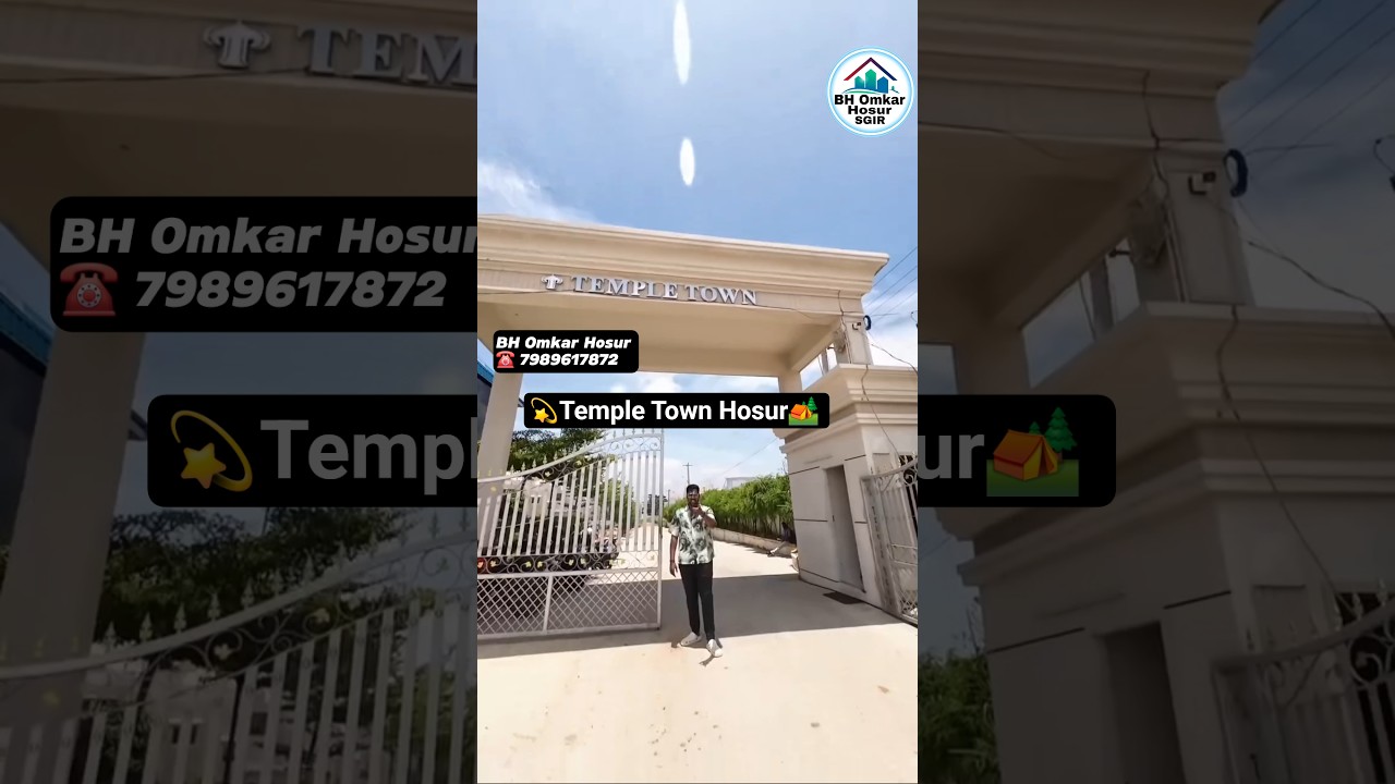 📍Temple Town Hosur Premium Duplex Villas For Sale ☎️ 7989617872