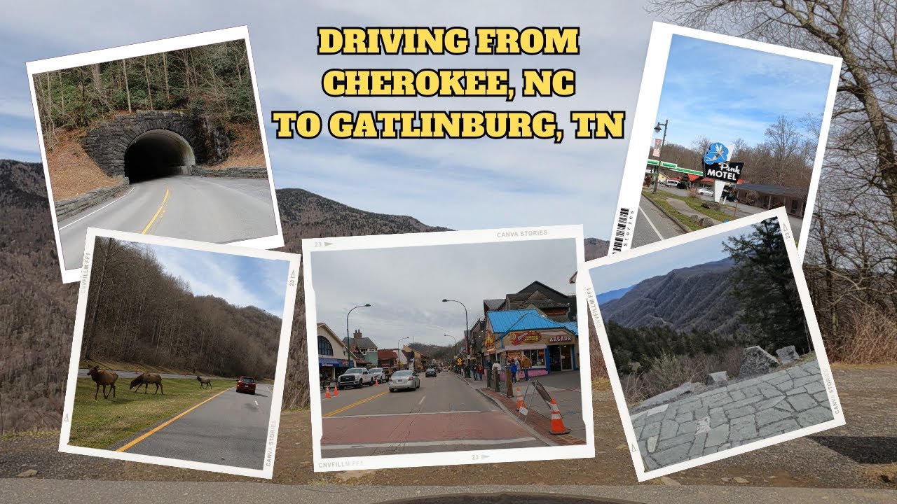 DRIVE from Cherokee NC to Gatlinburg TN Through Great Smoky Mountains Park with GOPRO #adventure