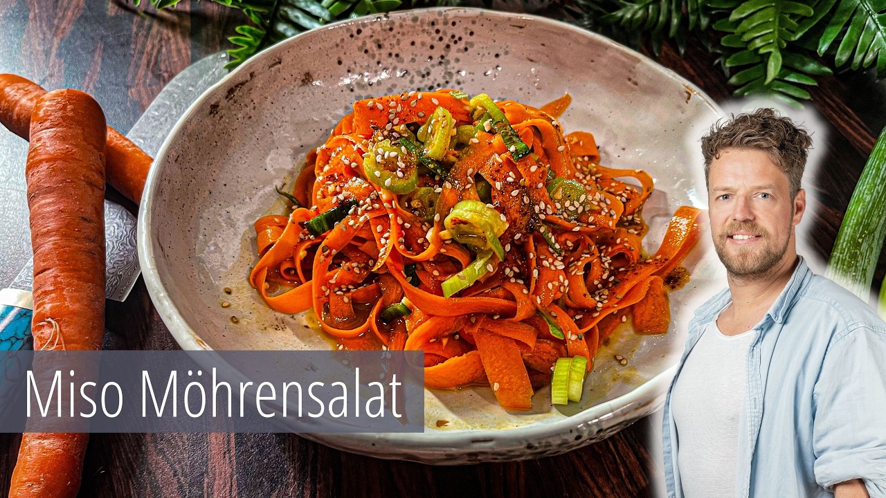 Miso-Möhrensalat in 10 Minuten | Einfach, vegan & mega lecker