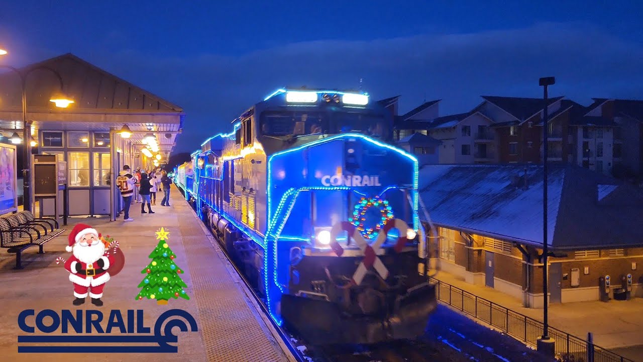 2024 Conrail (CSAO) Santa Train at Union with NS 8098 & NJT 4208 FT: Hornshow & Mutiple Shots
