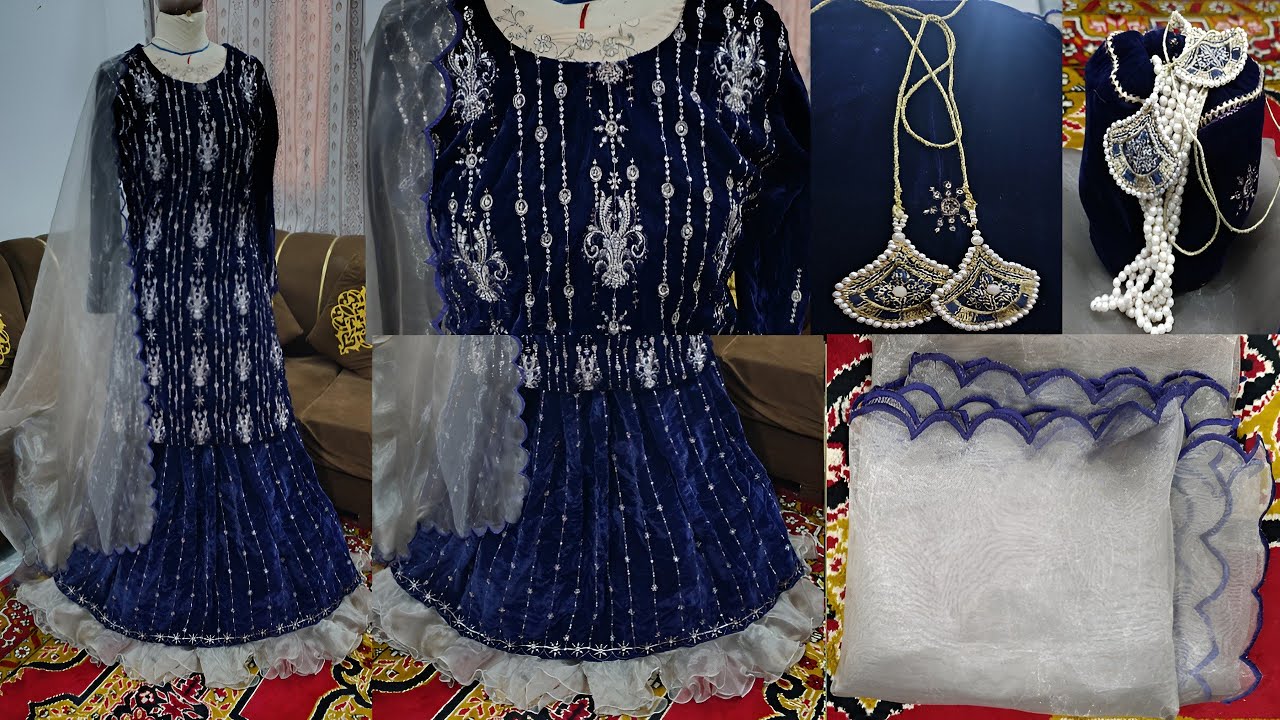 Purple Velvet Outfit Details Wedding Special by Nayab Gulshan!!!