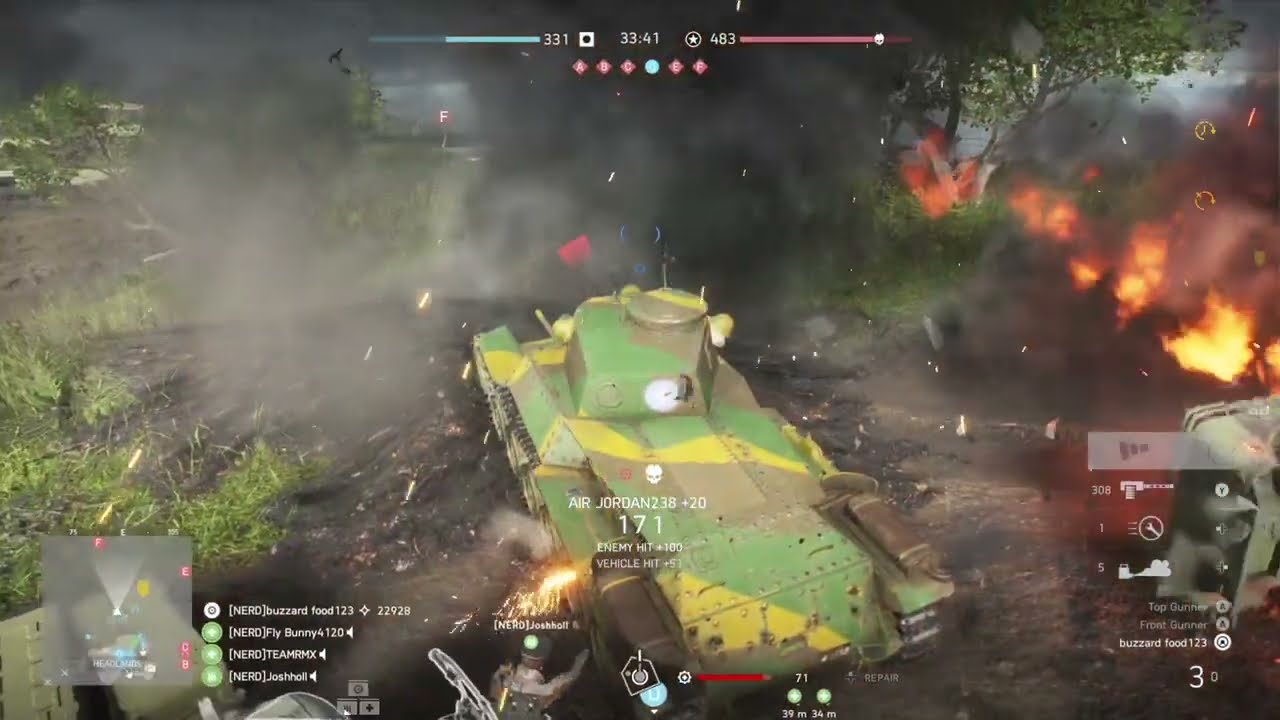 DEFENSIVE Tank Gameplay #bf5 Abbreviated Gaming