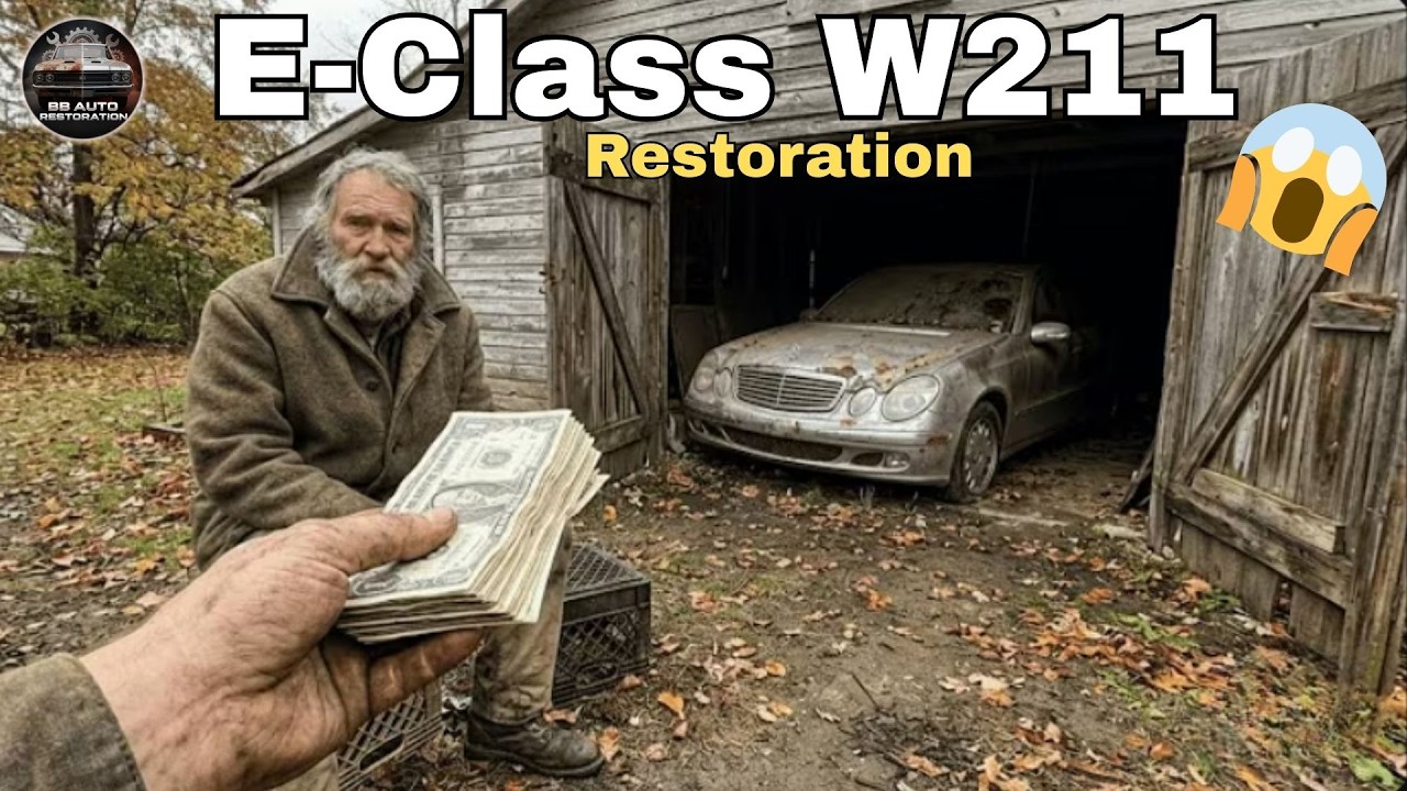 ASMR Mercedes-Benz E-Class W211 Restoration | Abandoned Rusted Car Transformation 😱
