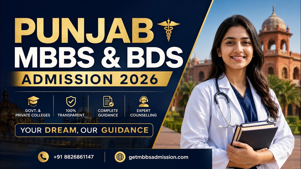 Punjab MBBS and BDS admission 2026  | All Details Covered