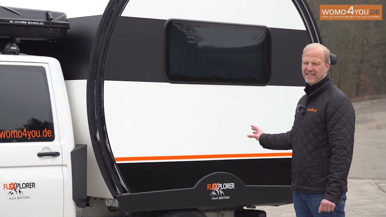 Flexplorer Wohnkabine slideout auf VW T 6.1 Doppelkabiner 4x4