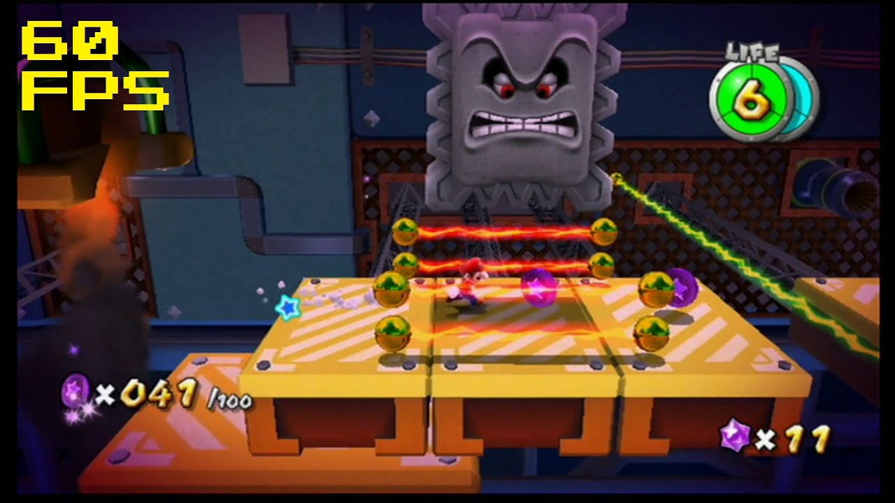 121. [60 FPS] Battlestation's Purple Coins - Dreadnought Galaxy - Super Mario Galaxy
