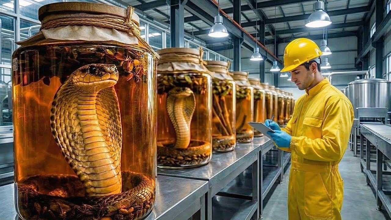 Inside a $4,000 Snake Wine Factory: You Won't Believe How It's Made! 🐍🍷