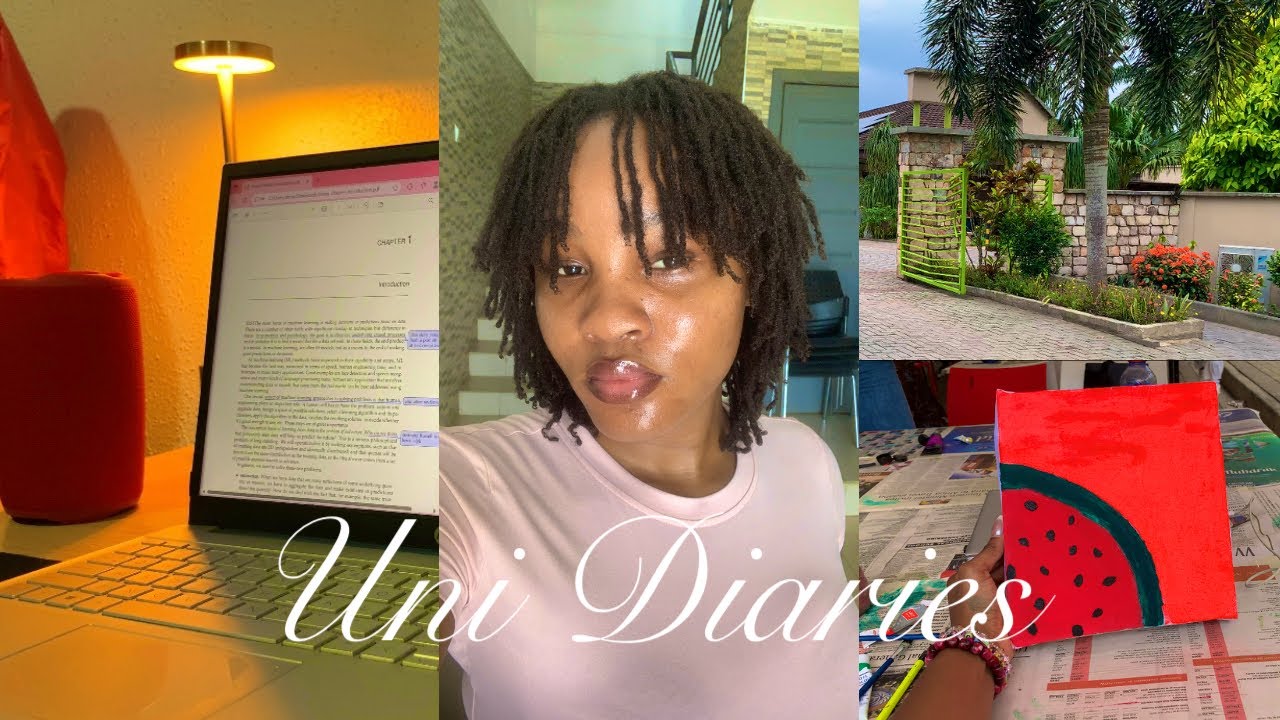 uni diaries 💌 days in my life @ ashesi | studying, cooking & my first painting | uni student vlog