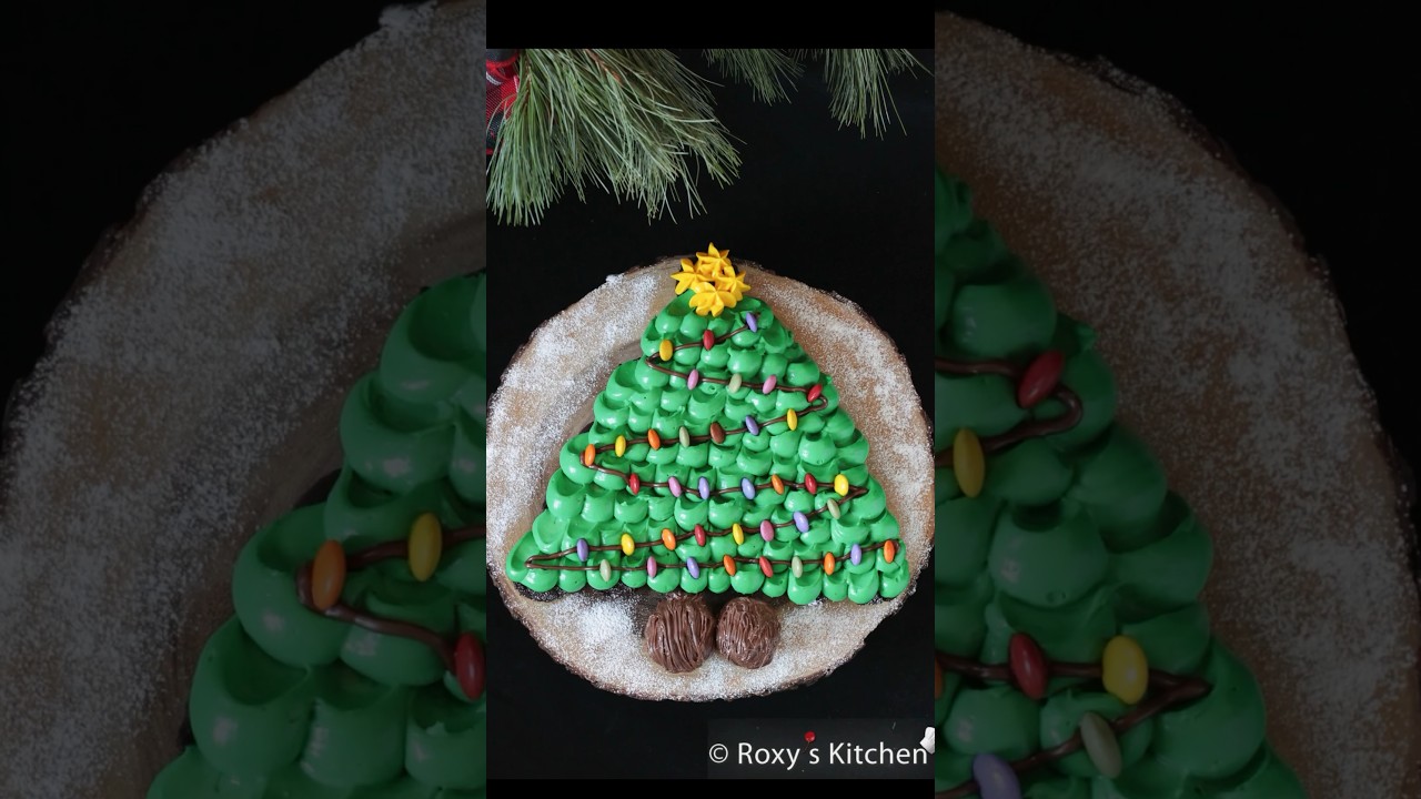 frosting a pull-apart #christmas tree #cupcake #cake