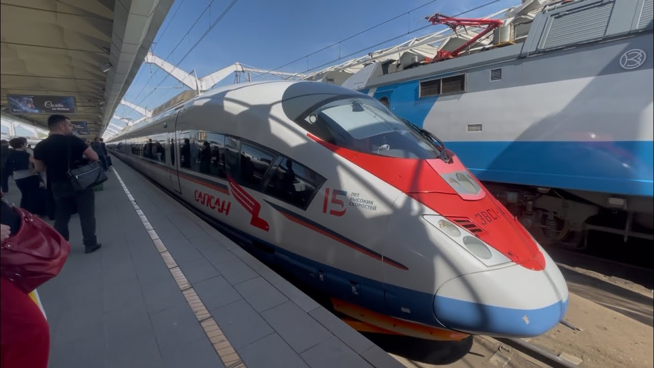 Vlog #2 - Travelling in Russian Bullet Train (SAPSAN) from St. Petersburg to Moscow -by Ansab Khan