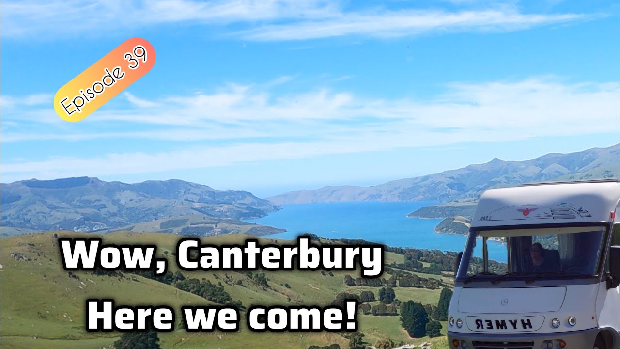 We took our camper Benny, up route 72 then over to Banks Peninsula to visit Akaroa. Episode 39