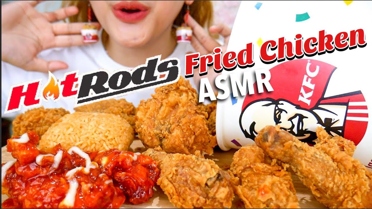 #40 Request ASMR Crunchy Eating Sounds : KFC FRIED CHICKEN & HOT RODS | ASMR Indonesia
