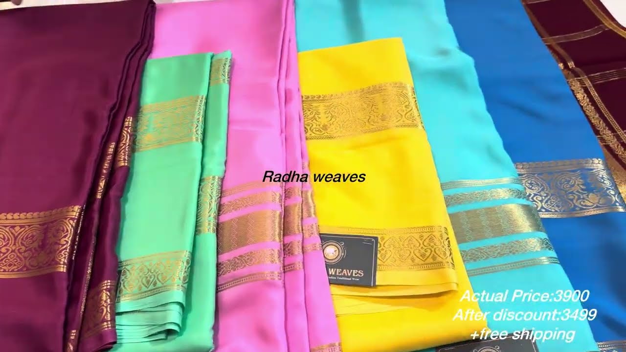 Radha Weaves, Rajajinagar,Bengaluru||Premium Semi Mysore Crepe||@discounted prices|| at just ₹3499/-