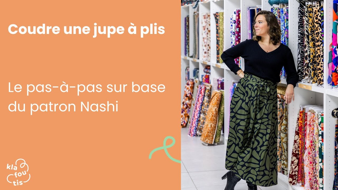 Coudre une jupe croisée à plis : tuto complet