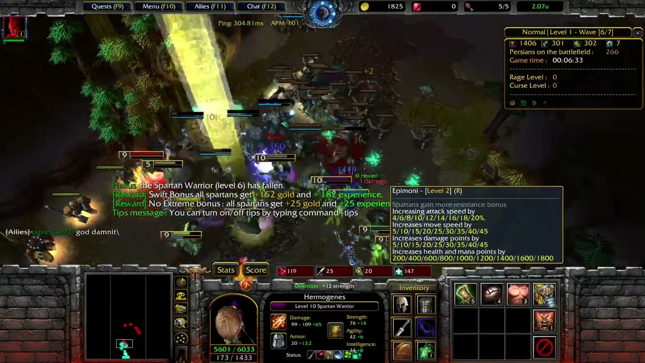 Warcraft 3 300 Spartans Resurrected Custom Map! Normal Ending! 2.07u
