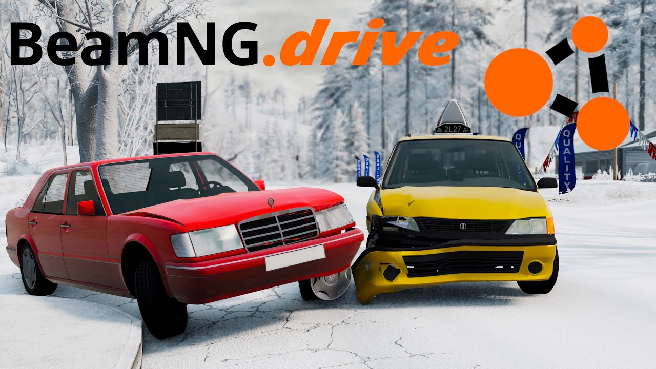 Lajwidło (#132) - Realistyczne zimowe kolizje na śliskiej drodze | BeamNG.drive