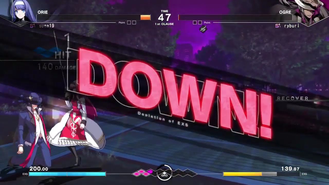 UNI 2 : S1+ Orie Vs S1+ Ogre ：top playersREPLAY：UNDER NIGHT IN-BIRTH II Sys:CelesGameplay