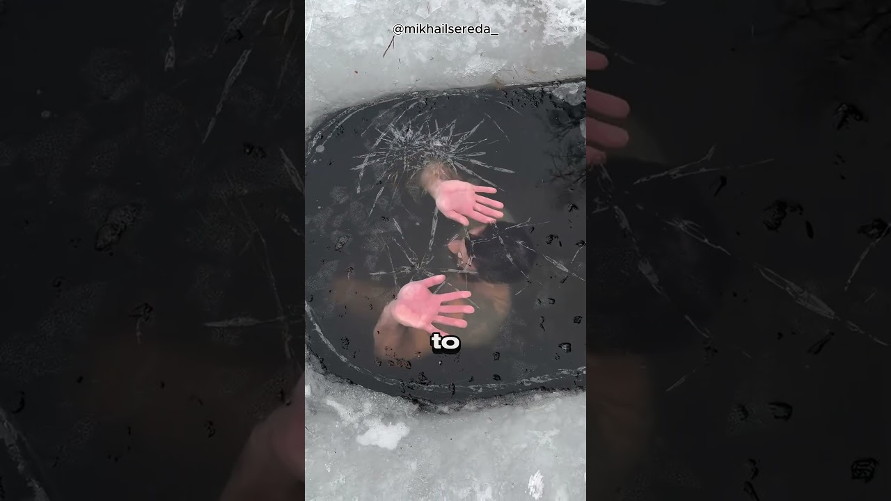 He purposely got stuck under the ice to teach an important lesson 😳🧊 #shorts