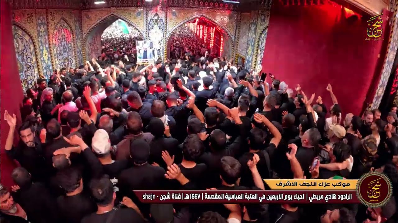 بيوم السابع هز الراية وجاب الماي || انطلاق موكب النجف لصحن الامام  العباس ع يوم الاربعين