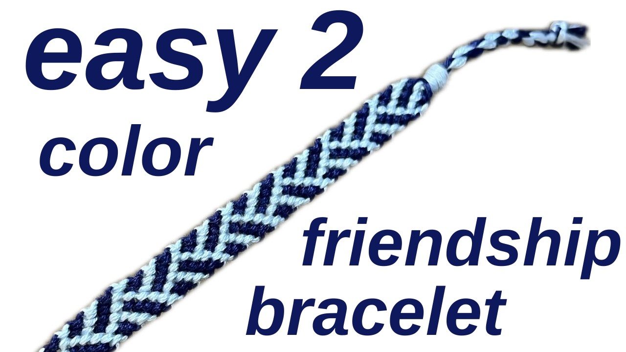 easy 2 color stripe bracelet || friendship bracelets