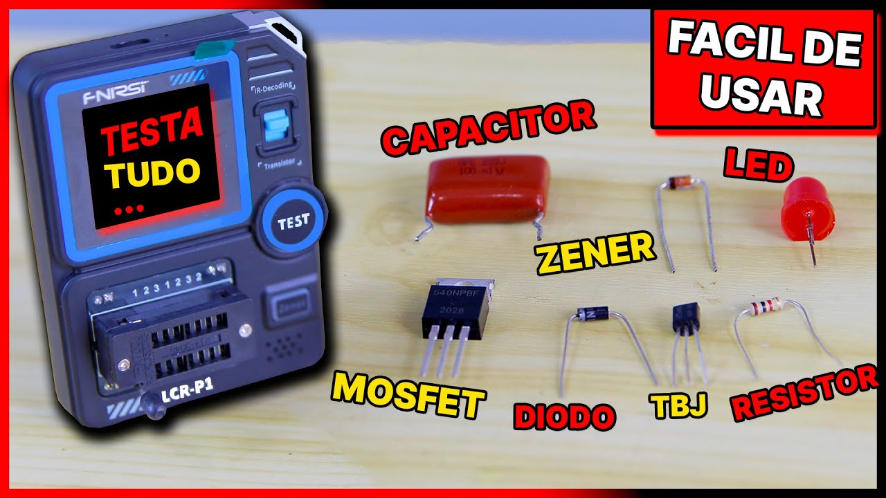 Testador de Componentes Eletr&ocirc;nicos Simplificado! CONHE&Ccedil;A O (FNIRSI LCR-P1)