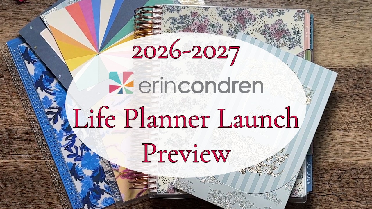 Предварительный показ нового ежедневника Erin Condren Life Planner на 2026-2027 годы || Еженедель...