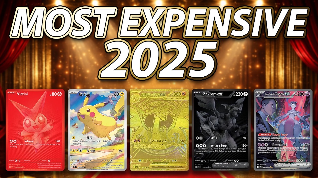 Top 10 Most Expensive Pokemon Cards of 2025!