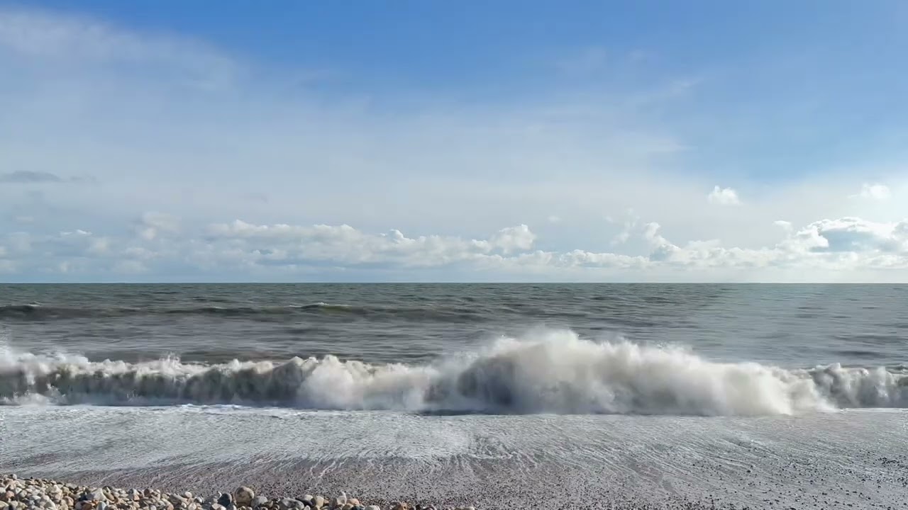 2 Minutes of Calm Sea Waves at Bognor Regis | Free to Use, No Copyright | HD