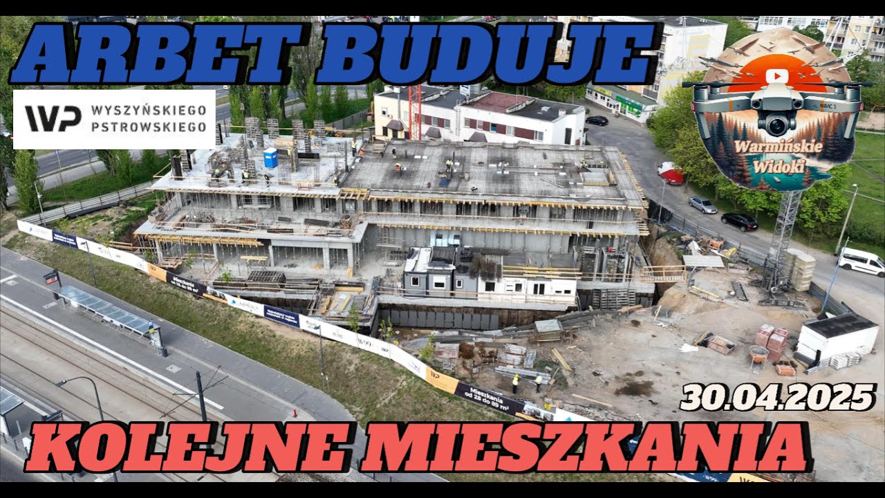 Olsztyn - Powstaje Kolejny Blok | Arbet Buduje | 30.04.2025 widok z  drona 4K