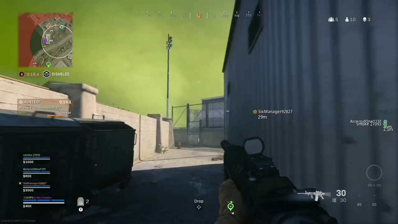 Outflanking position